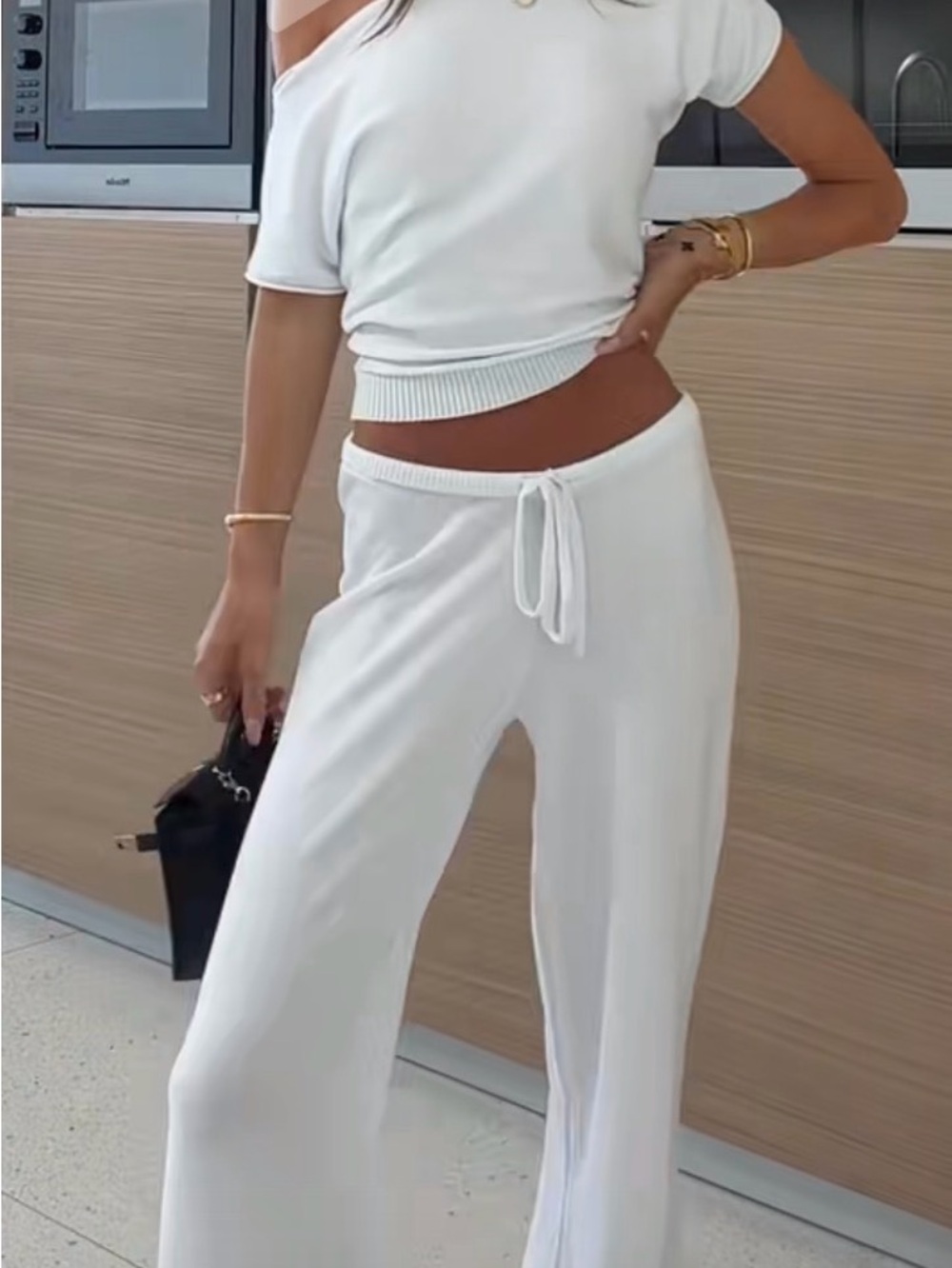 Frankie's Bikinis White Mellow Pants